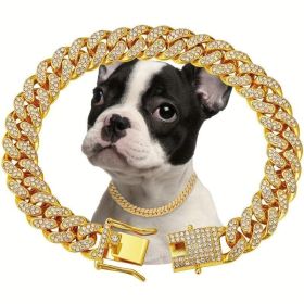 Shiny Diamond Safety Metal Necklace (Option: Glod-S)