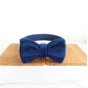 Bow pet collar large and small pet traction collar dog chain (Option: Bow Tie plus Collar-XL)